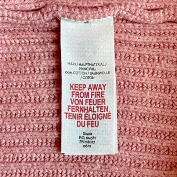 Mini Boden Girls' Chevron Striped Chalky Pink Rib-Knit Sweater - Picture 5 of 7